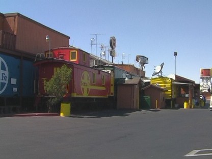 Old cabooses at Barstow station