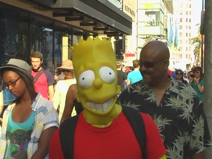 Bart Simpson on Hollywood Boulevard