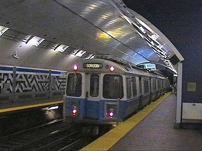 Boston metro train (Blue Line)