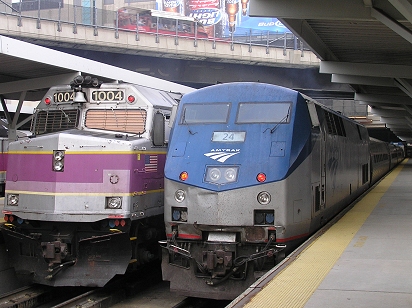 F40PH and P42 at Boston