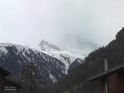 Matterhorn covered by cloud
